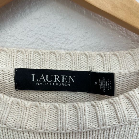 Ralph Lauren Women's Intarsia-Knit Cotton-Blend Dog Sweater Medium - Picture 6 of 14